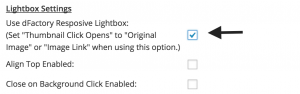 lightbox settings