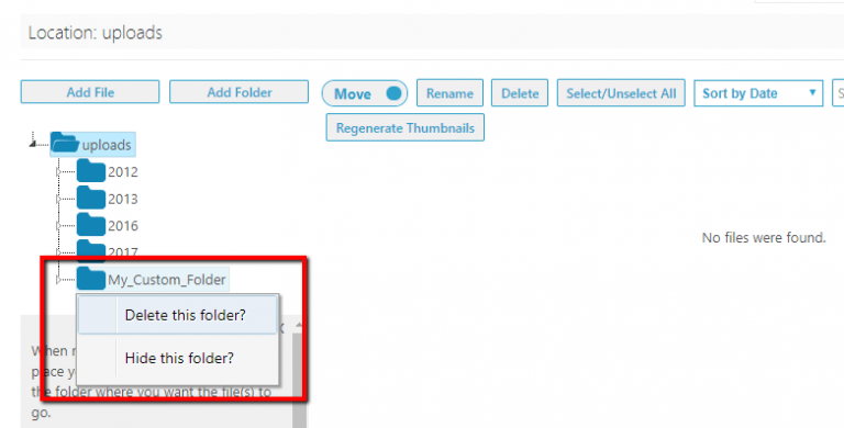 How To Move, Rename, And Delete Files And Folders In WP Media Library