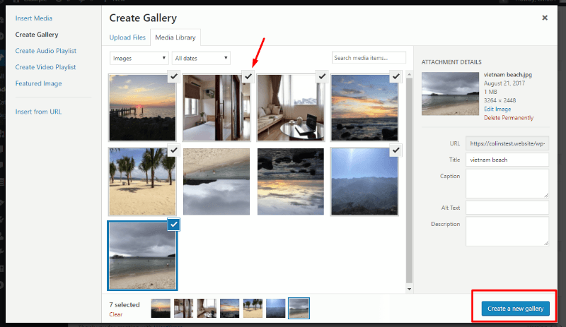 selecting image in jetpack gallery