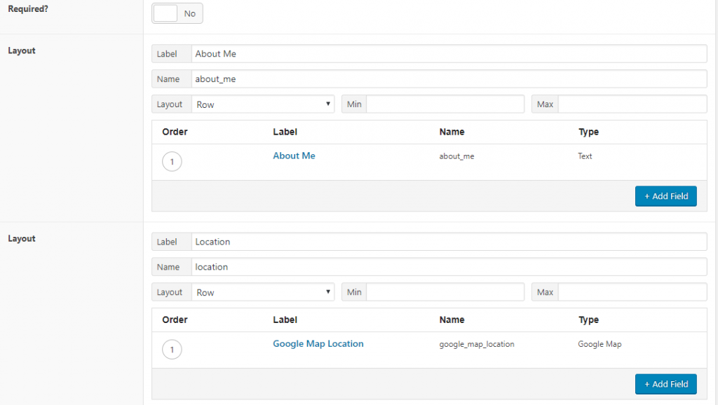 advanced custom fields flexible content field