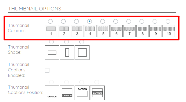 choose how many thumbnails to display