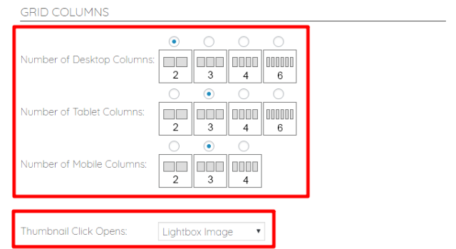 choose number of columns