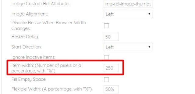image width is an important setting