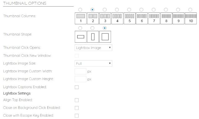 image carousel options