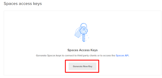 generate access keys for spaces