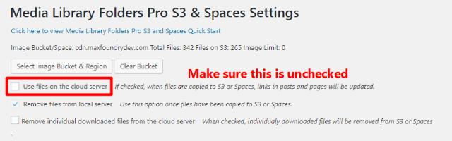 don't use files on Spaces