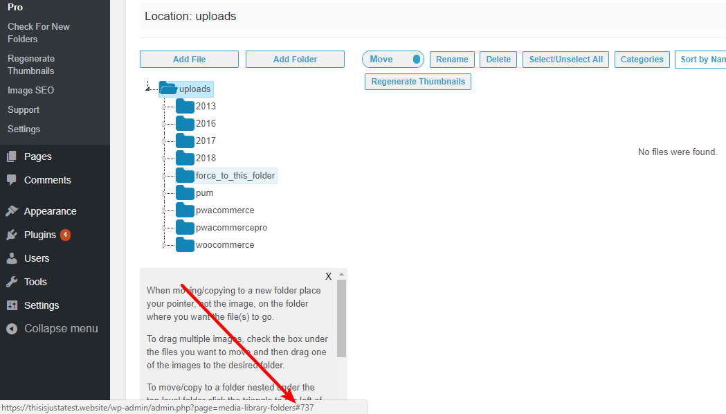 Media Library Folders Pro actions and filters